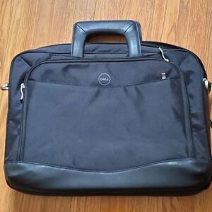 Dell Computer Laptop Briefcase Shoulder/Messenger Black Nylon Bag Fits 15" PC